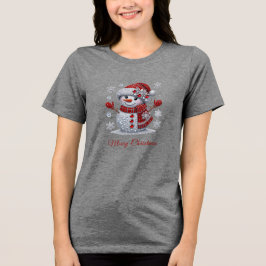 Rhinestones Snowman Holiday Women's