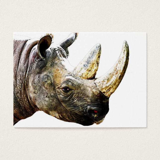 Rhino Head, Fundo Branco (Frente)