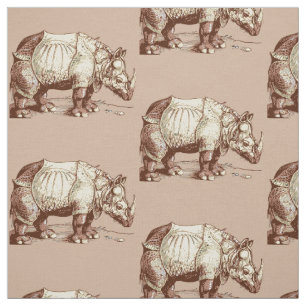 Rhino por Albrecht Durer Tecido