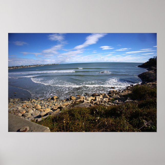 Rhode Island Cliffside Waterscape Poster (Frente)