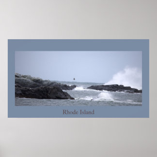 Rhode Island Ocean Waves Poster