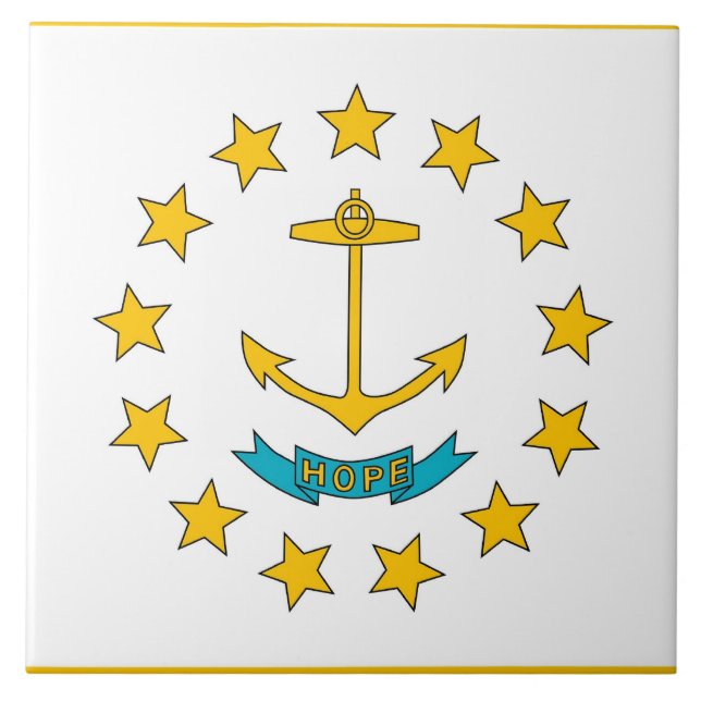 Rhode Island State Flag Azulejo (Frente)