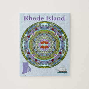 Rhode - quebra-cabeça da mandala do estado de ilh