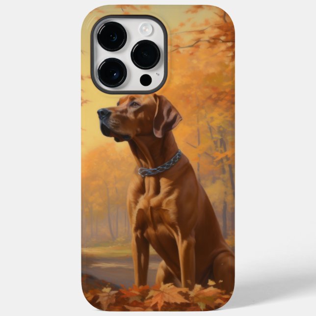 Rhodesian Ridgeback  no Outono Folhas Caem Inspira (Verso)
