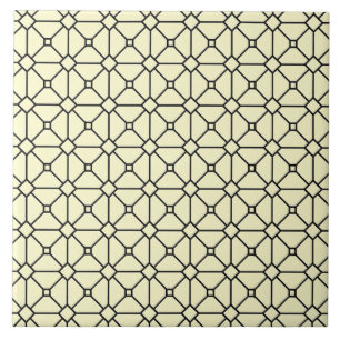 Rhombus de padrão preto e amarelo do moderno Boho