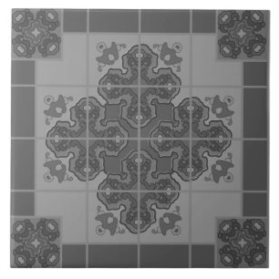 Rhombus Padrão Branco e Preto do Modern Boho