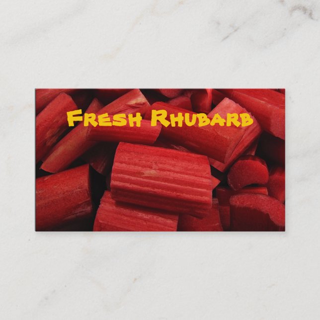Rhubarb Cartão de visita (Frente)