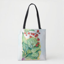 Rhubarb e framboesas Tote Bag
