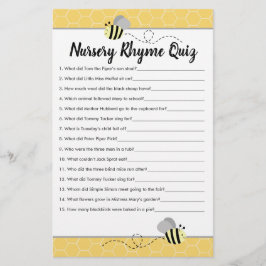 Rhyme Quiz Rhyme Chá de fraldas de Abelhas