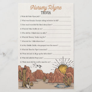 Rhyme vitorioso de West Rodeo selvagem trivia chá