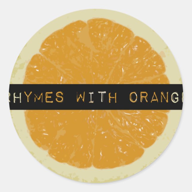 Rhymes com adesivos laranja (Frente)