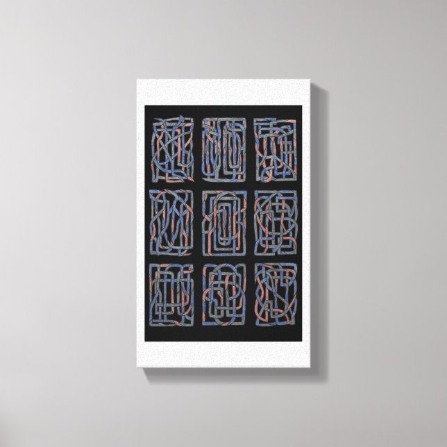 Rhythmic Abstract Interlace Canvas Print (Frente)
