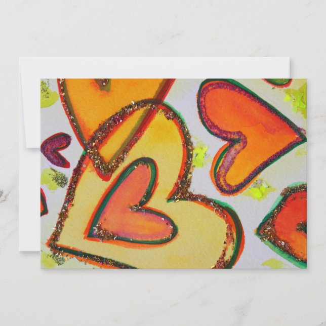 Ria Corações Cruzando Convite Personalizado ou Con (Frente)