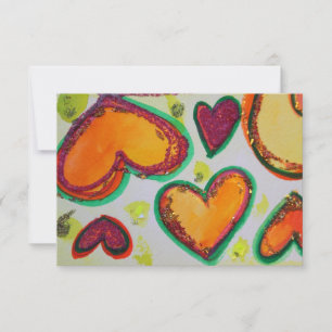 Ria Corações Rosa Felizes Pequenos Convites