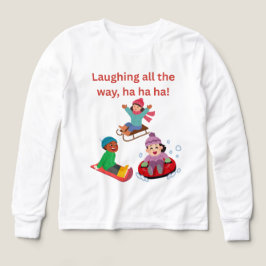 Ria e brinca na neve