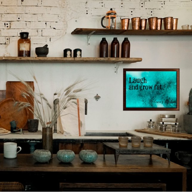 Ria e cresça Poster de cozinha engraçada e gorda (Criador carregado)