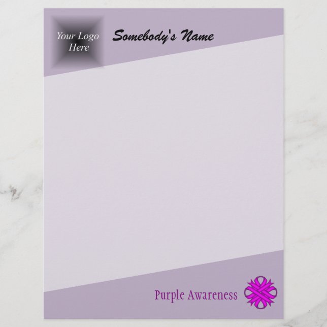 Ribbon Clover Roxo por Kenneth Yoncich (Frente)