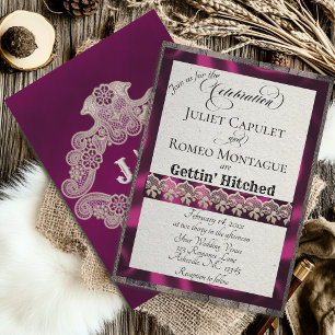 Ribbon & Lace Gettin' Hitched - Ameixa