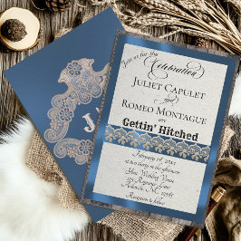 Ribbon & Lace Gettin 'Hitched - Azul