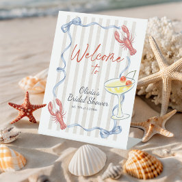 Ribbon Lobster She is Catch Bridal Shower Welcome 