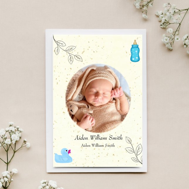 Rice Floral de Borracha Ducky Anúncio de Bebê (Criador carregado)