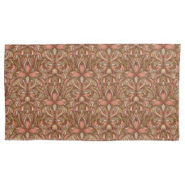 Rich Clay Art Nouveau Floral King Caso Travesseiro