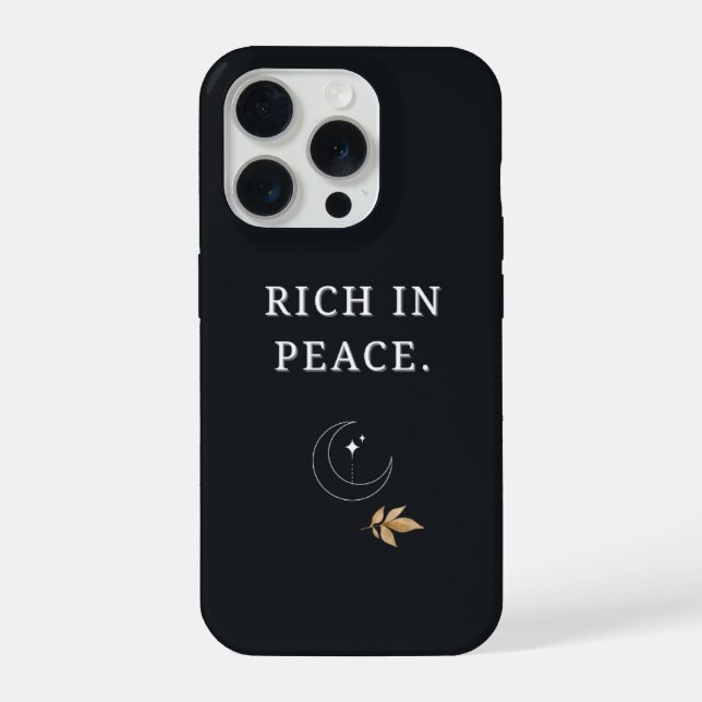Rich in Peace – Minimal Luxury Aesthetic PhoneCase (Verso)
