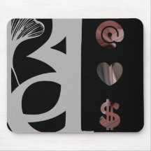 RICH Mousepad Trend Abstrato Art Black Powdery