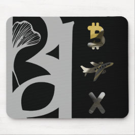 RICH Mousepad Trend Abstrato Art Black White