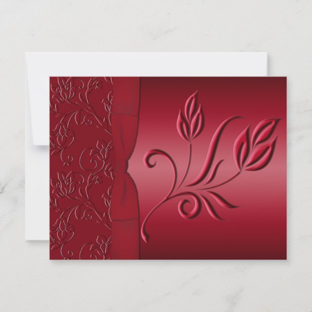 Rich Red Wedding RSVP (Frente)