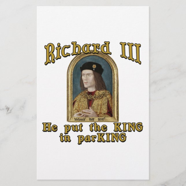 Richard III colocou o rei na camisa ParKING (Frente)