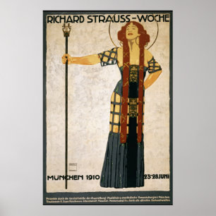 Richard Strauss Woche 1910 Reprint 36 x 24 Poster