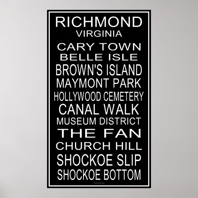 Richmond Virginia Bus roll Poster (Frente)