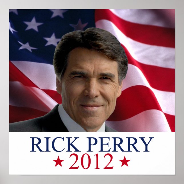 Rick Perry 2012 para poster impressão (Frente)