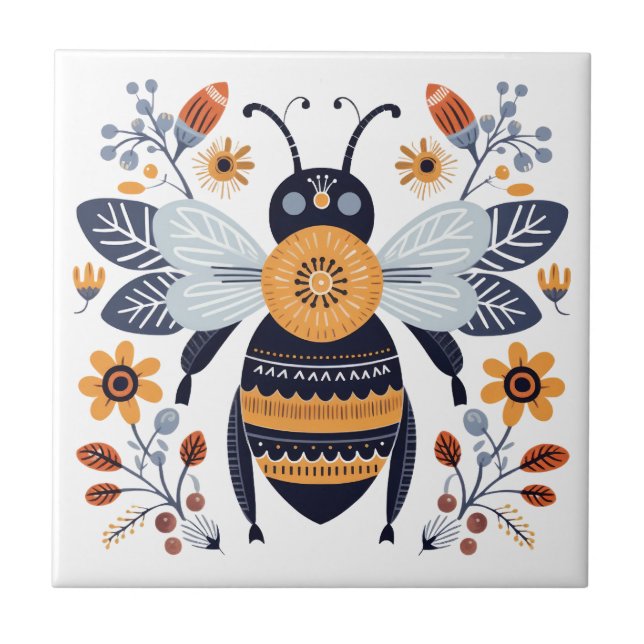 Rico Boho Honey Bee Scandinavian FolArt (Frente)