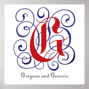 Rico Bonés Góticos - Letra G, Poster PNG 300dpi