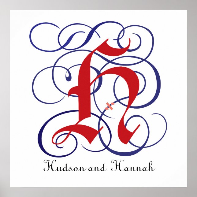 Rico Bonés Góticos - Letra H, Poster PNG 300dpi (Frente)