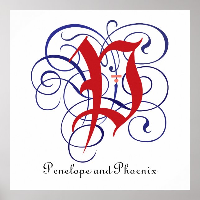 Rico Bonés Góticos - Letra P, Poster PNG 300dpi (Frente)