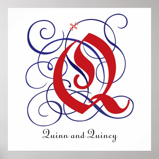 Rico Bonés Góticos - Letra Q, Poster PNG 300dpi (Frente)