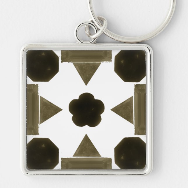 Rico de Diamante Preto forma Chaveiro (Frente)