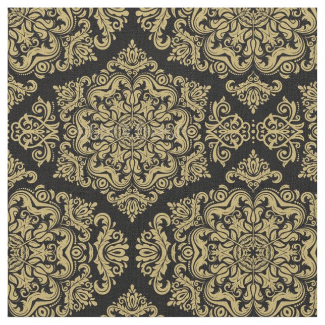 Rico Dourado no Tecido Black Damask (Detalhe)