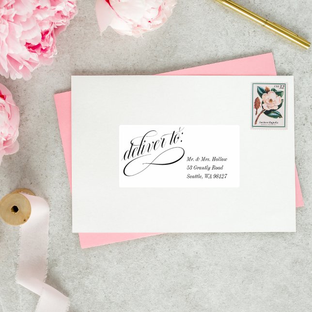 Rico Entregue ao adesivo de endereçamento de convi (Criador carregado)