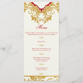Rico floresce o Ouro árabe indiano Menu Casamento