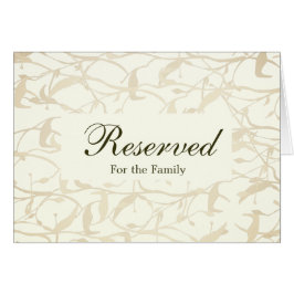 Rico Foliage Wedding Reservado para o Cartão da Fa