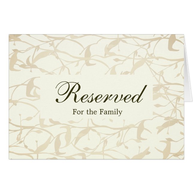 Rico Foliage Wedding Reservado para o Cartão da Fa (Frente Horizontal)