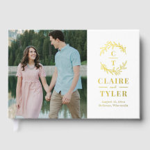 Ricos Iniciais Foil Weding Guestbook