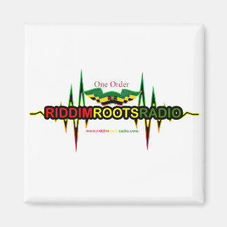 Riddim Roots Radio Square Imã de geladeira