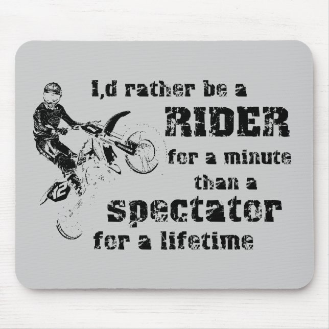 Rider For A Minute Dirt Bike Motocross Mouse Pad (Frente)