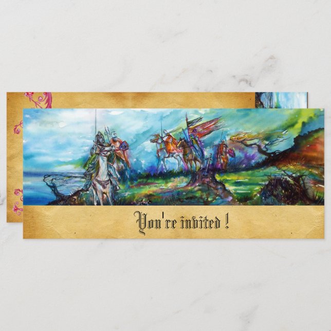 RIDERS IN STORKnights Horseback PARGEM CONVITE (Frente/Verso)