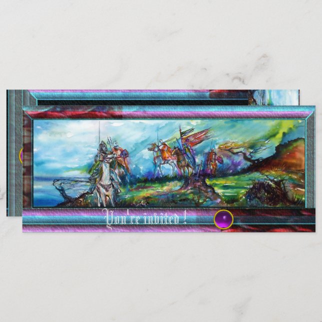 RIDERS IN STORKnights Horseback PARGEM CONVITE (Frente/Verso)